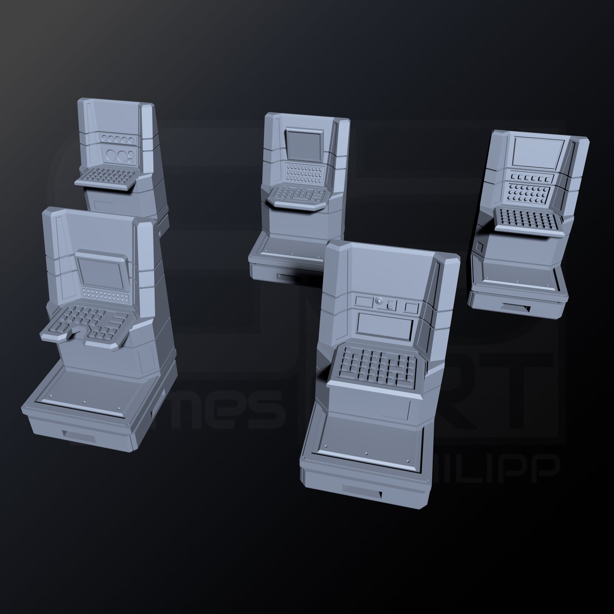 MTV Computer Consoles High · Gridforge · STL Files